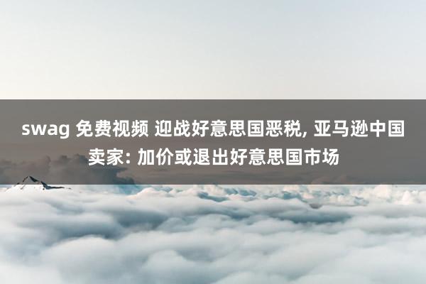 swag 免费视频 迎战好意思国恶税, 亚马逊中国卖家: 加价或退出好意思国市场